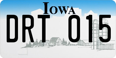 IA license plate DRT015