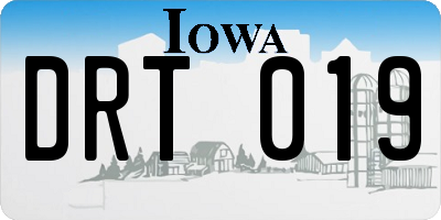 IA license plate DRT019
