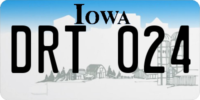 IA license plate DRT024