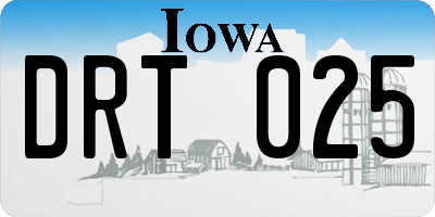 IA license plate DRT025