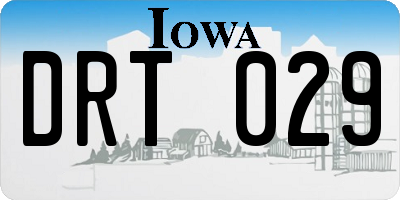 IA license plate DRT029