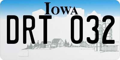 IA license plate DRT032
