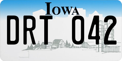 IA license plate DRT042