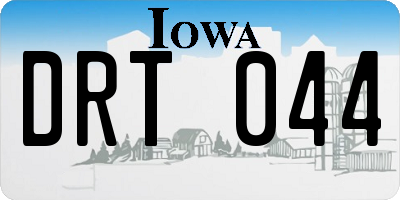 IA license plate DRT044