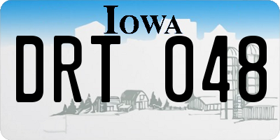 IA license plate DRT048