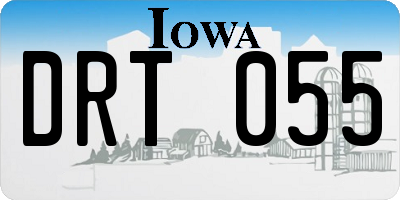IA license plate DRT055