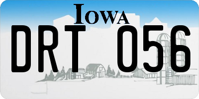 IA license plate DRT056