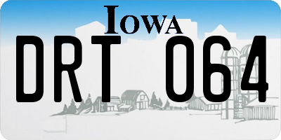 IA license plate DRT064