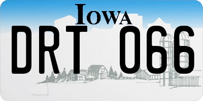 IA license plate DRT066