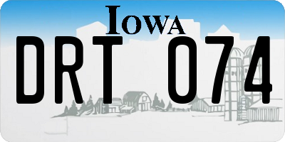 IA license plate DRT074