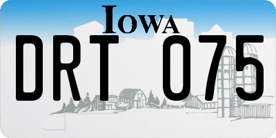 IA license plate DRT075