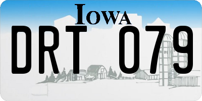 IA license plate DRT079