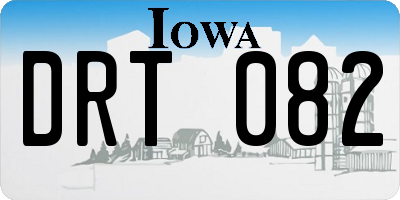 IA license plate DRT082