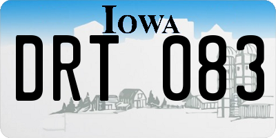 IA license plate DRT083