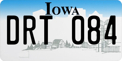 IA license plate DRT084