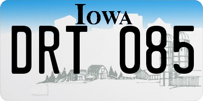 IA license plate DRT085