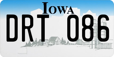 IA license plate DRT086