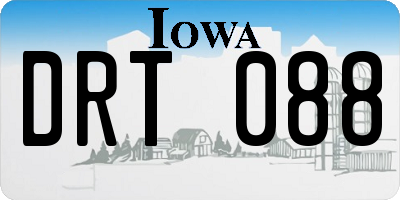 IA license plate DRT088