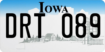 IA license plate DRT089