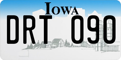 IA license plate DRT090