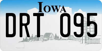 IA license plate DRT095