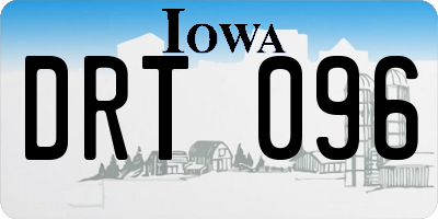 IA license plate DRT096