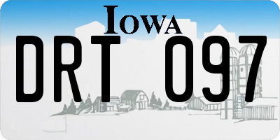 IA license plate DRT097