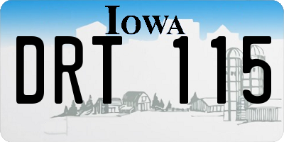 IA license plate DRT115