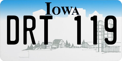 IA license plate DRT119