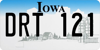 IA license plate DRT121