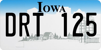 IA license plate DRT125