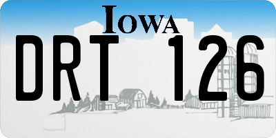 IA license plate DRT126