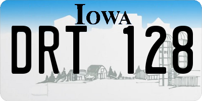 IA license plate DRT128