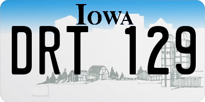 IA license plate DRT129