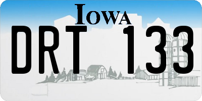 IA license plate DRT133