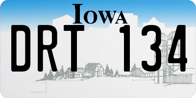 IA license plate DRT134