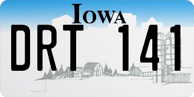 IA license plate DRT141