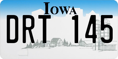 IA license plate DRT145