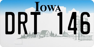 IA license plate DRT146