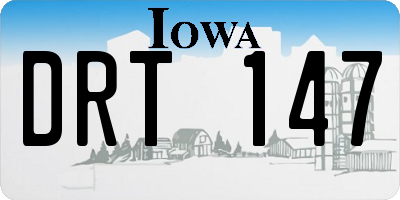 IA license plate DRT147