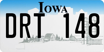 IA license plate DRT148