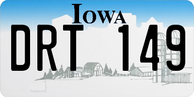 IA license plate DRT149