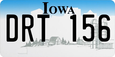 IA license plate DRT156