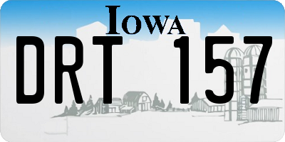 IA license plate DRT157