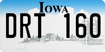IA license plate DRT160