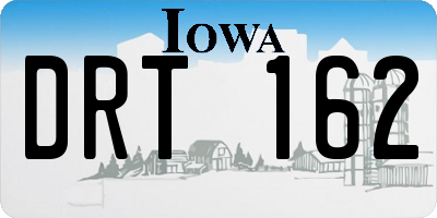 IA license plate DRT162