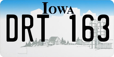 IA license plate DRT163