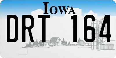 IA license plate DRT164