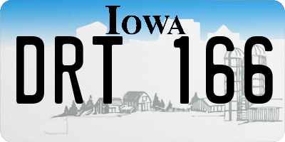 IA license plate DRT166