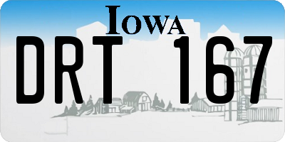 IA license plate DRT167